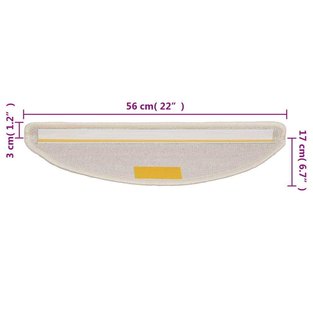 Stufenmatten 10 Stk. 56x17x3 cm Weiß