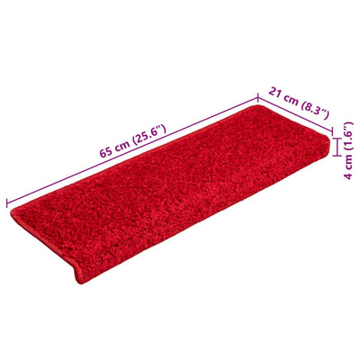 Stufenmatten 10 Stk. 65x21x4 cm Rot