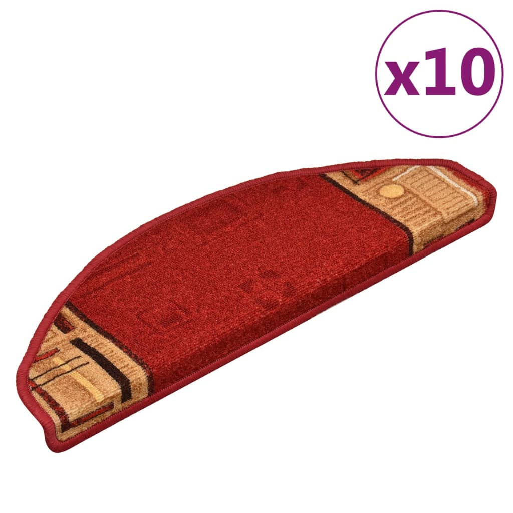 Stufenmatten Selbstklebend 10 Stk. 65x21x4 cm Rot