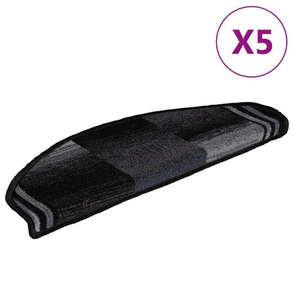 Stufenmatten Selbstklebend 5 Stk. 65x21x4 cm Schwarz Grau