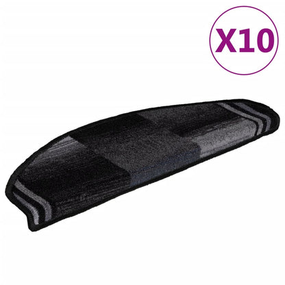 Stufenmatten Selbstklebend 10 Stk 65x21x4 cm Schwarz Grau