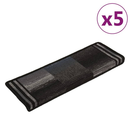 Stufenmatten Selbstklebend 5 Stk. 65x21x4 cm Schwarz Grau