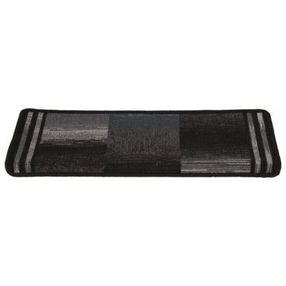 Stufenmatten Selbstklebend 5 Stk. 65x21x4 cm Schwarz Grau