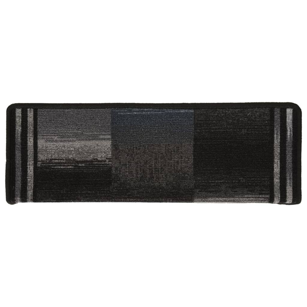 Stufenmatten Selbstklebend 10 Stk 65x21x4 cm Schwarz Grau