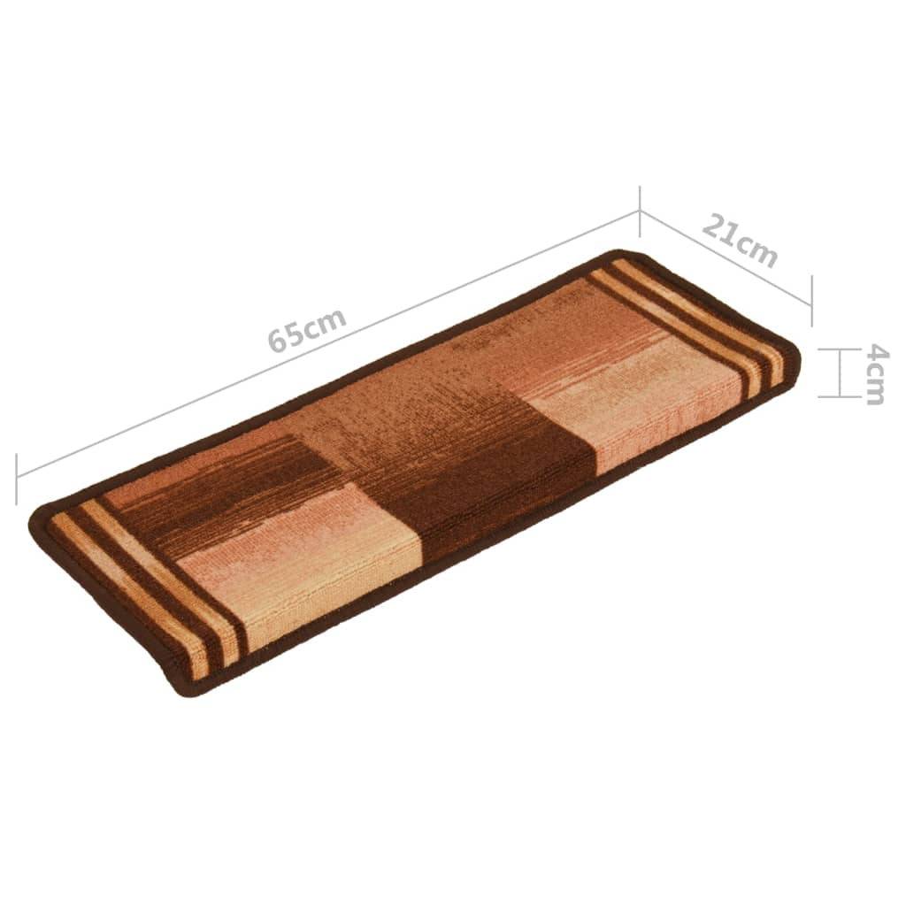 Stufenmatten Selbstklebend 5 Stk. 65x21x4 cm Braun