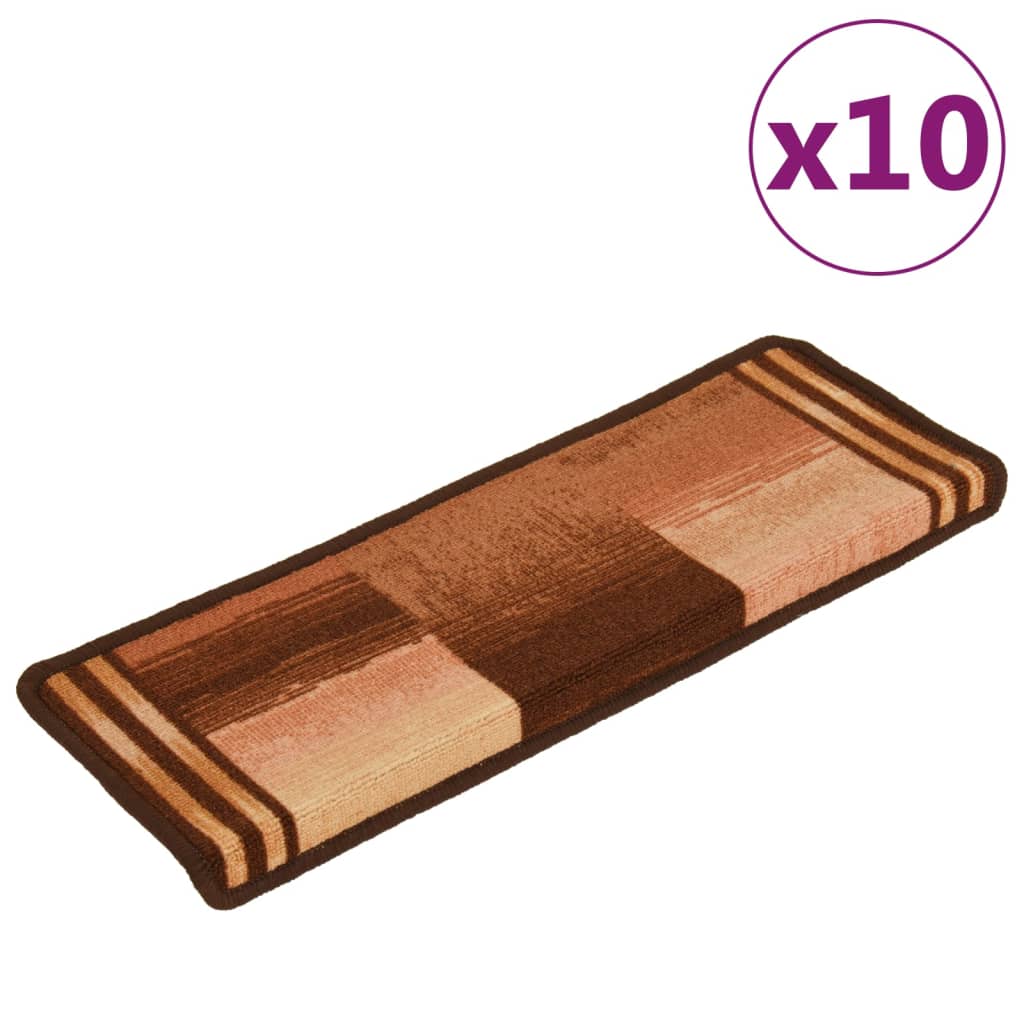 Stufenmatten Selbstklebend 10 Stk. 65x21x4 cm Braun