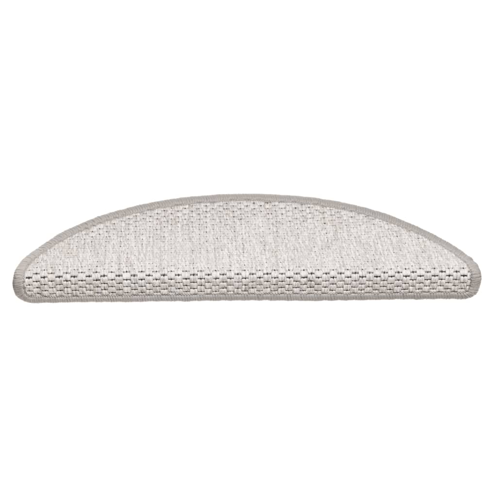 Treppenmatten Selbstklebend Sisal-Optik 15 Stk. 56x17x3cm Beige