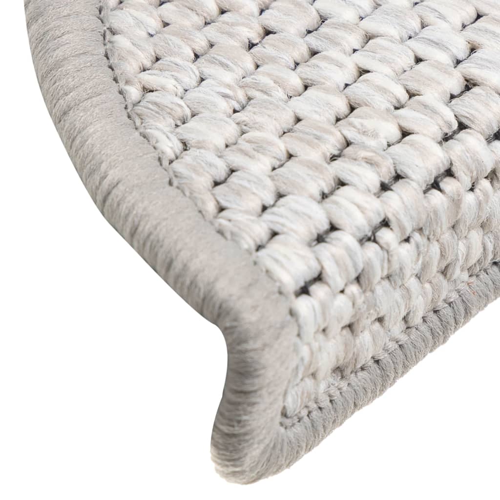 Treppenmatten Selbstklebend Sisal-Optik 15 Stk. 56x17x3cm Beige