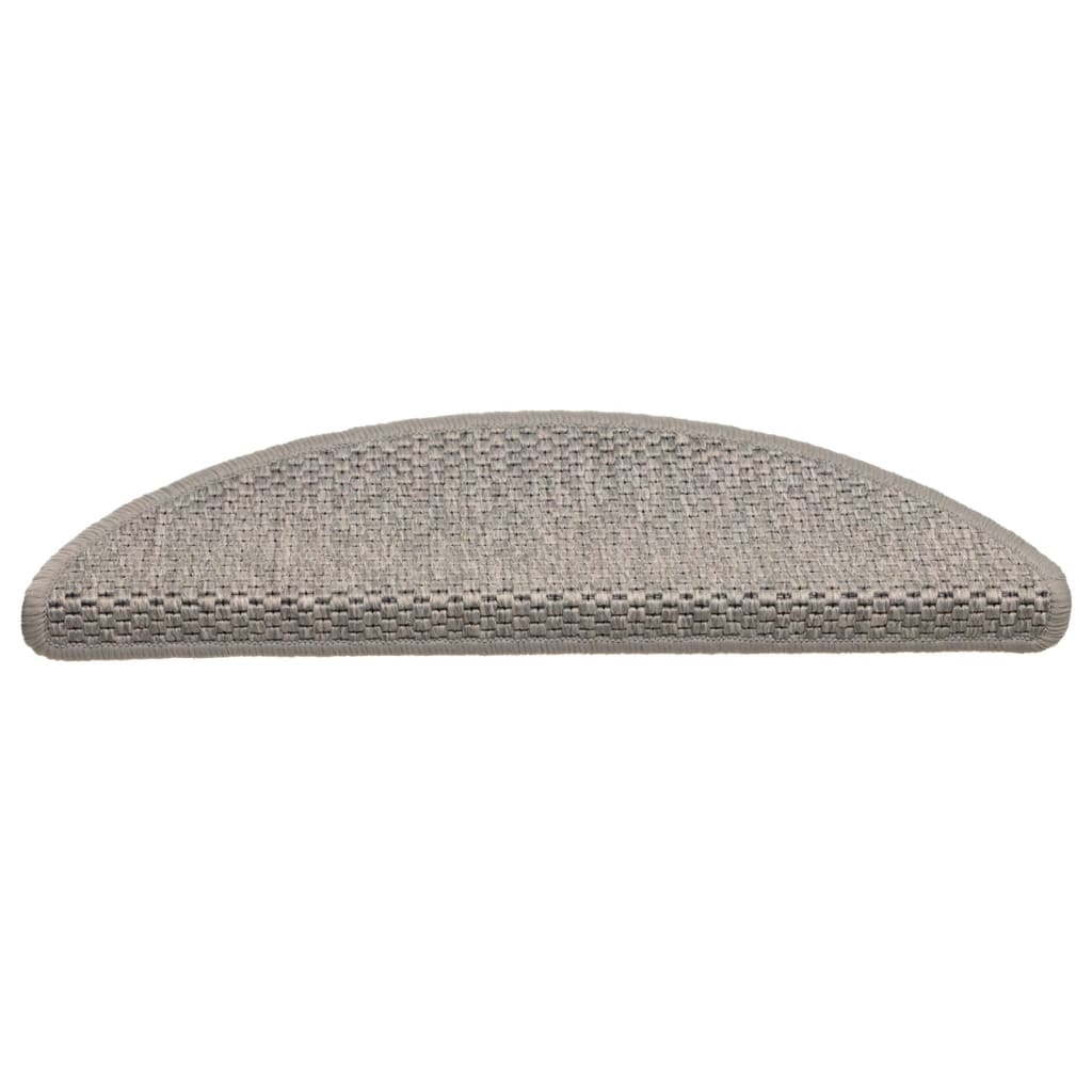 Treppenmatten Selbstklebend Sisal-Optik 15 Stk. 56x17x3cm Taupe