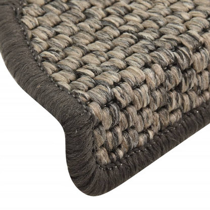 Treppenmatten Selbstklebend Sisal-Optik 15 Stk. 56x17x3 cm