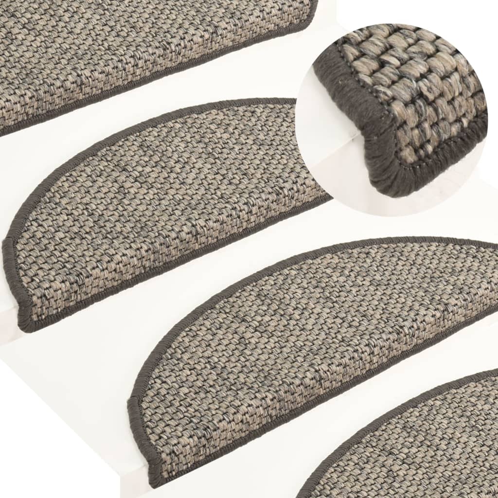 Treppenmatten Selbstklebend Sisal-Optik 15 Stk. 56x17x3 cm