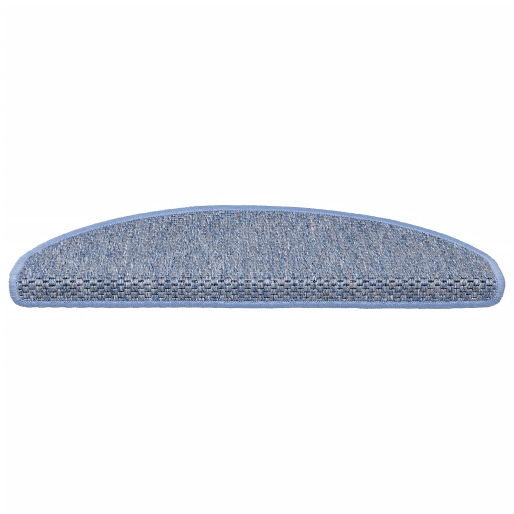 Treppenmatten Selbstklebend Sisal-Optik 15 Stk. 56x17x3cm Blau