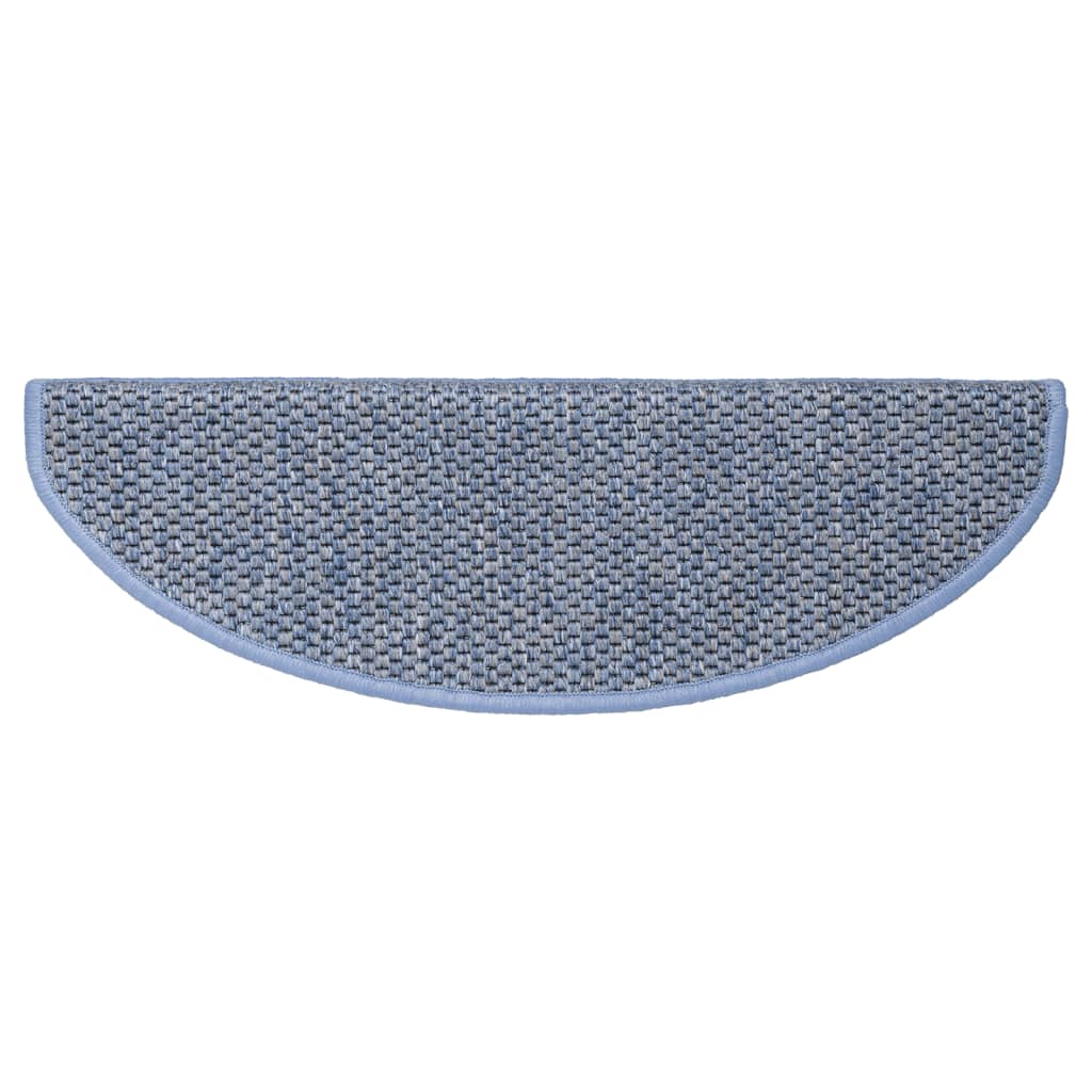 Treppenmatten Selbstklebend Sisal-Optik 15 Stk. 56x17x3cm Blau