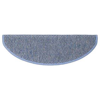 Treppenmatten Selbstklebend Sisal-Optik 15 Stk. 56x17x3cm Blau