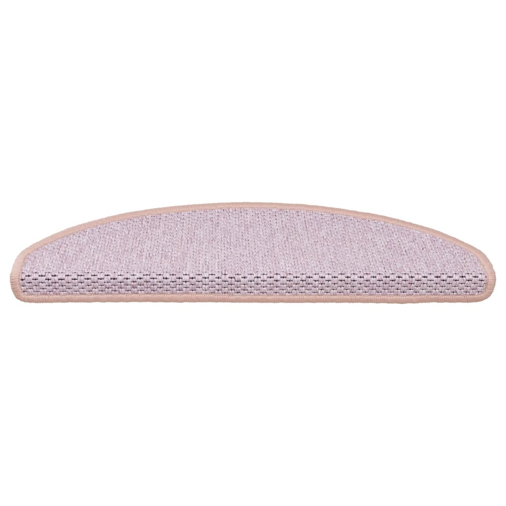 Treppenmatten Selbstklebend Sisal-Optik 15 Stk. 56x17x3 cm Rosa