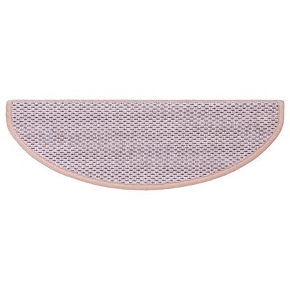 Treppenmatten Selbstklebend Sisal-Optik 15 Stk. 56x17x3 cm Rosa