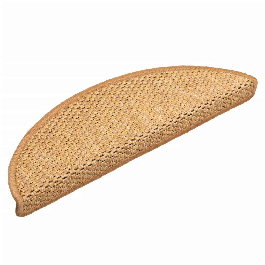 Treppenmatten Selbstklebend Sisal-Optik 15Stk. 56x17x3cm Orange