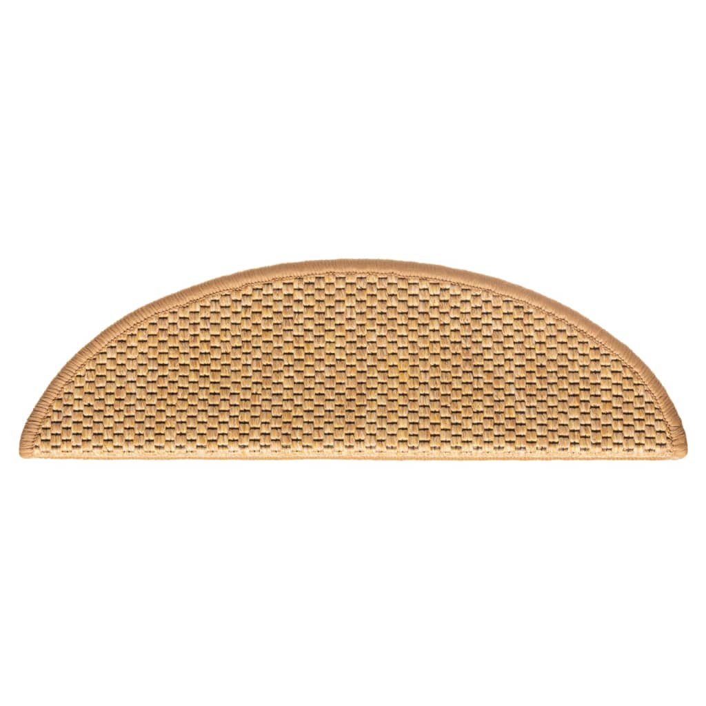 Treppenmatten Selbstklebend Sisal-Optik 15Stk. 56x17x3cm Orange