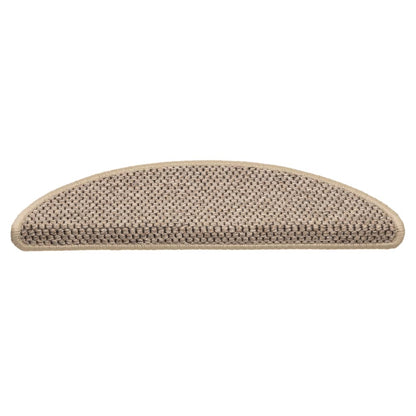 Treppenmatten Selbstklebend Sisal 15 Stk. 56x17x3cm Dunkelbeige