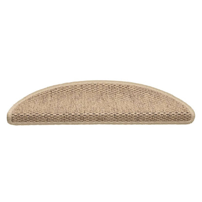 Treppenmatten Selbstklebend Sisal-Optik 15 Stk. 56x17x3 cm Sand