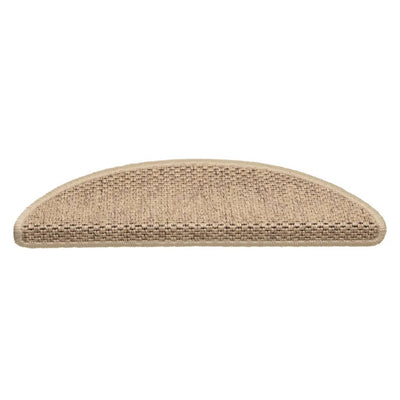 Treppenmatten Selbstklebend Sisal-Optik 15 Stk. 56x17x3 cm Sand