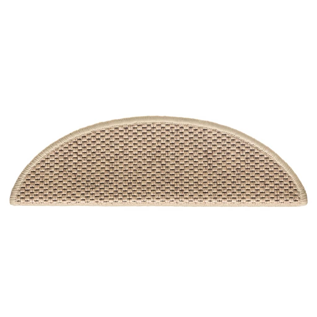 Treppenmatten Selbstklebend Sisal-Optik 15 Stk. 56x17x3 cm Sand