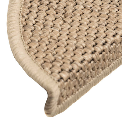 Treppenmatten Selbstklebend Sisal-Optik 15 Stk. 56x17x3 cm Sand