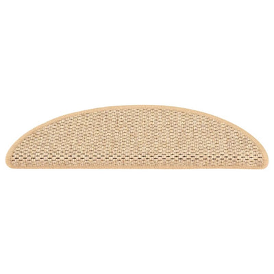 Treppenmatten Selbstklebend Sisal 15 Stk. 56x17x3 cm Hellbeige