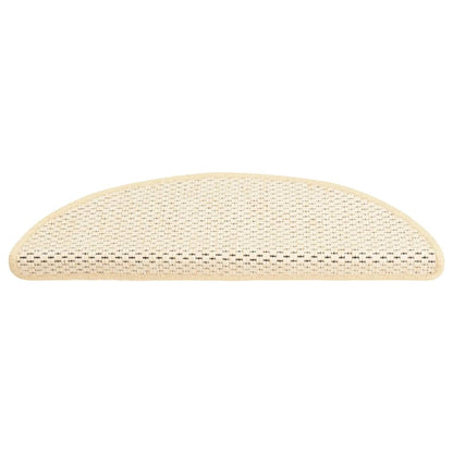 Treppenmatten Selbstklebend Sisal-Optik 15 Stk. 56x17x3cm Creme