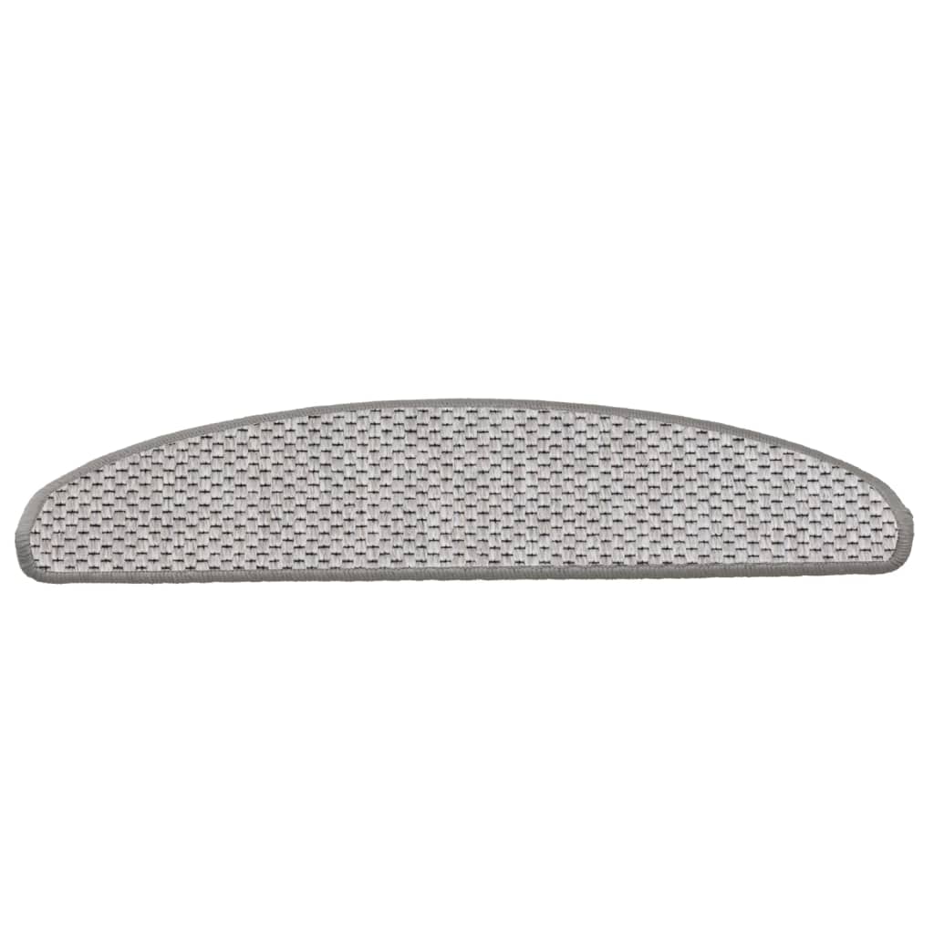 Treppenmatten Selbstklebend Sisal-Look 15 Stk. 65x21x4 Platina