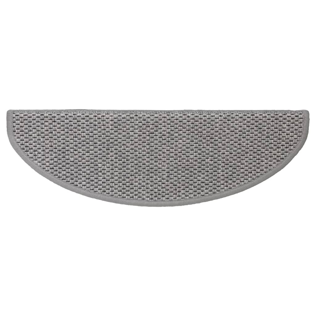 Treppenmatten Selbstklebend Sisal-Optik 15 Stk. 65x21x4cm Taupe