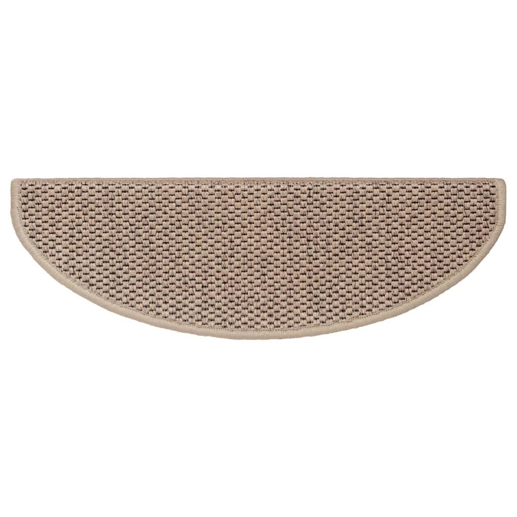 Treppenmatten Selbstklebend Sisal-Optik 15 Stk. 65x21x4 cm Sand