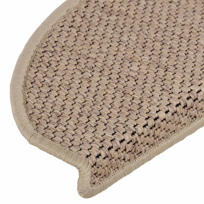 Treppenmatten Selbstklebend Sisal-Optik 15 Stk. 65x21x4 cm Sand