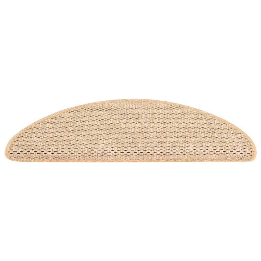 Treppenmatten Selbstklebend Sisal 15 Stk. 65x21x4 cm Hellbeige