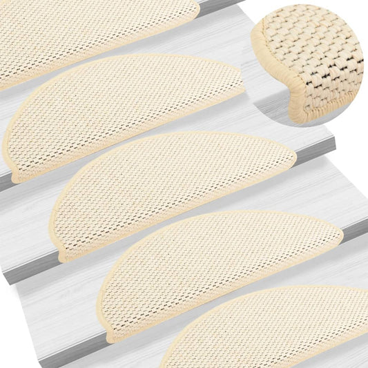 Treppenmatten Selbstklebend Sisal-Look 15 Stk. 65x21x4 Berber