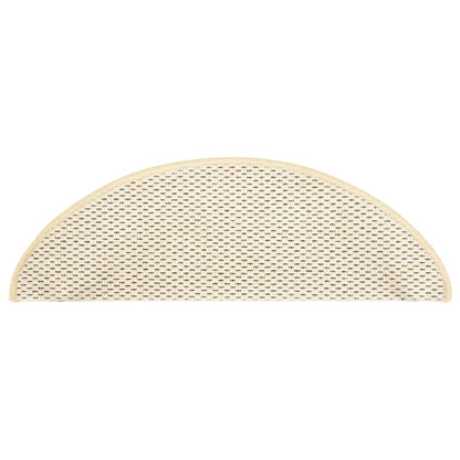 Treppenmatten Selbstklebend Sisal-Optik 15 Stk. 65x21x4cm Creme