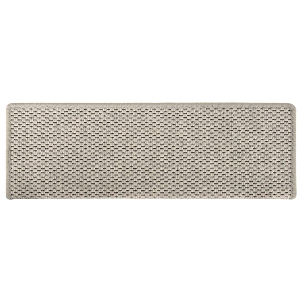 Treppenmatten Selbstklebend Sisal-Optik 15 Stk. 65x21x4 cm