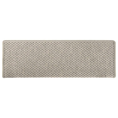 Treppenmatten Selbstklebend Sisal-Optik 15 Stk. 65x21x4 cm