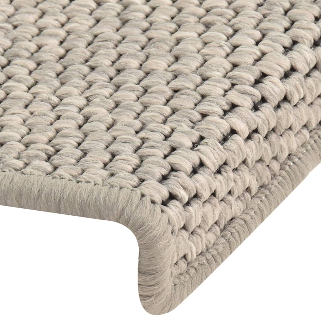 Treppenmatten Selbstklebend Sisal-Optik 15 Stk. 65x21x4 cm