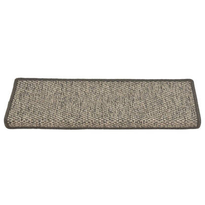 Treppenmatten Selbstklebend Sisal 15Stk. 65x21x4cm Grau & Beige