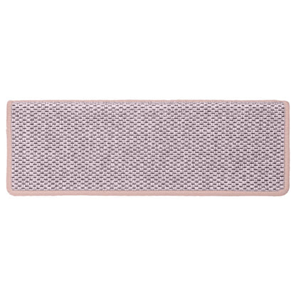 Treppenmatten Selbstklebend Sisal-Optik 15 Stk. 65x21x4 cm Rosa