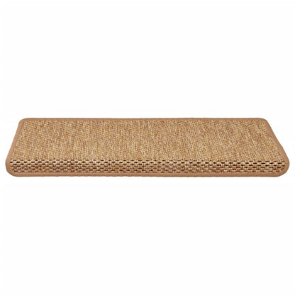 Treppenmatten Selbstklebend Sisal-Optik 15Stk. 65x21x4cm Orange