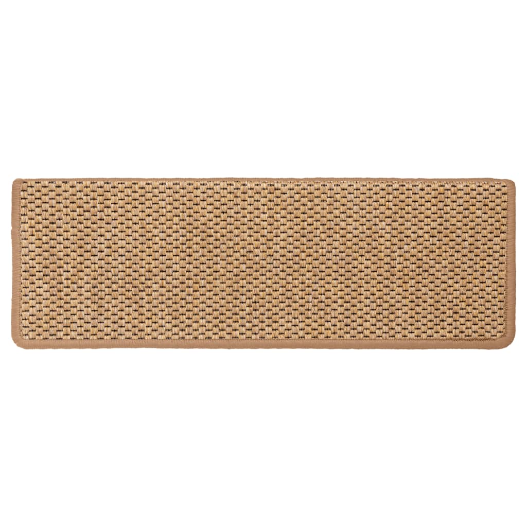 Treppenmatten Selbstklebend Sisal-Optik 15Stk. 65x21x4cm Orange