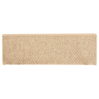 Treppenmatten Selbstklebend Sisal 15 Stk. 65x21x4 cm Hellbeige