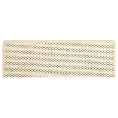 Treppenmatten Selbstklebend Sisal-Optik 15 Stk. 65x21x4cm Creme