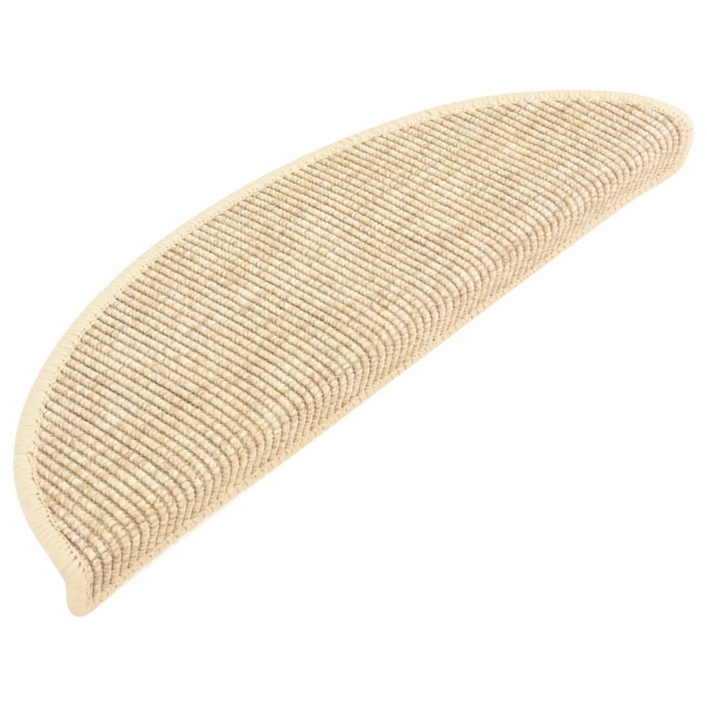 Selbstklebende Treppenmatten 15 Stk. 56x17x3 cm Hellbeige