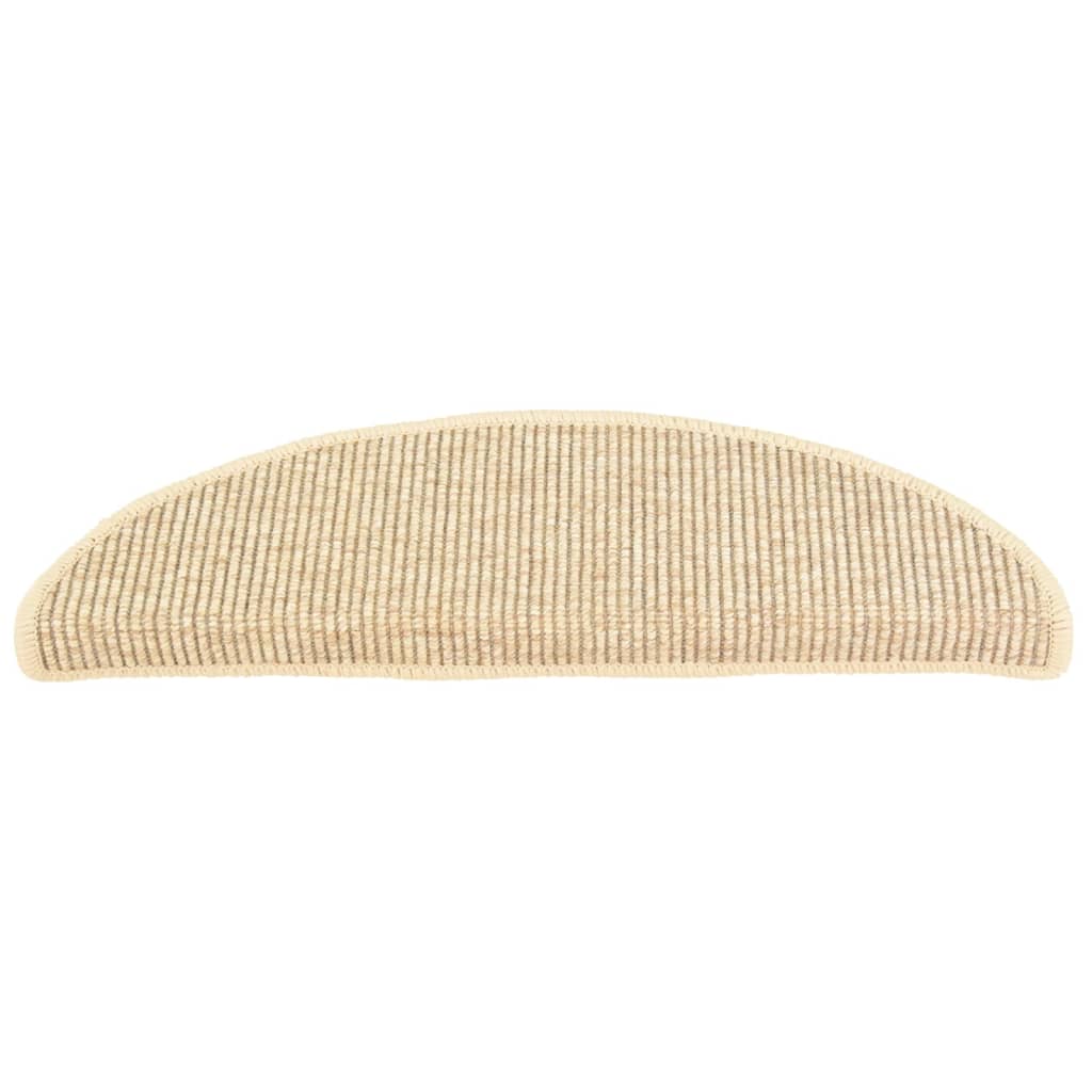 Selbstklebende Treppenmatten 15 Stk. 56x17x3 cm Hellbeige