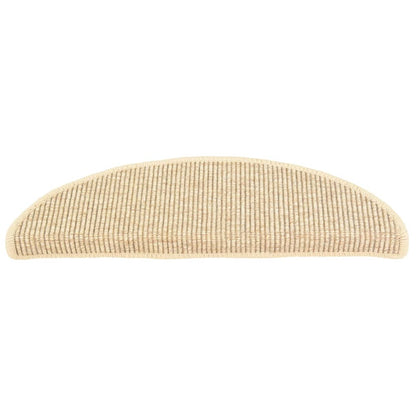 Selbstklebende Treppenmatten 15 Stk. 56x17x3 cm Hellbeige