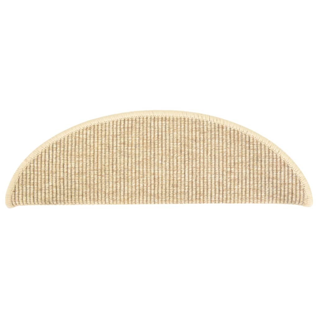 Selbstklebende Treppenmatten 15 Stk. 56x17x3 cm Hellbeige