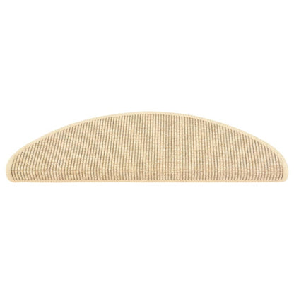 Treppenmatten Selbstklebend Sisal-Optik 15 Stk. 65x21x4cm Beige